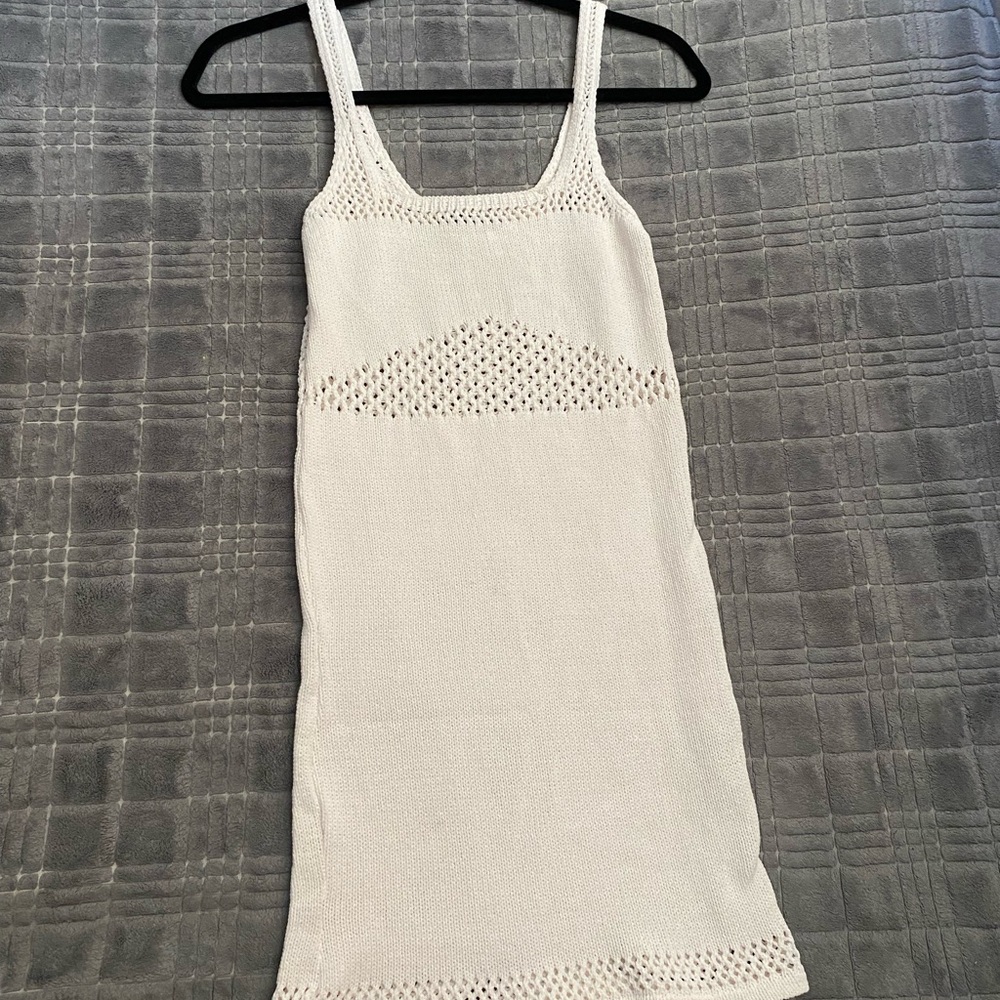 Zara Cream Knit Midi Dress